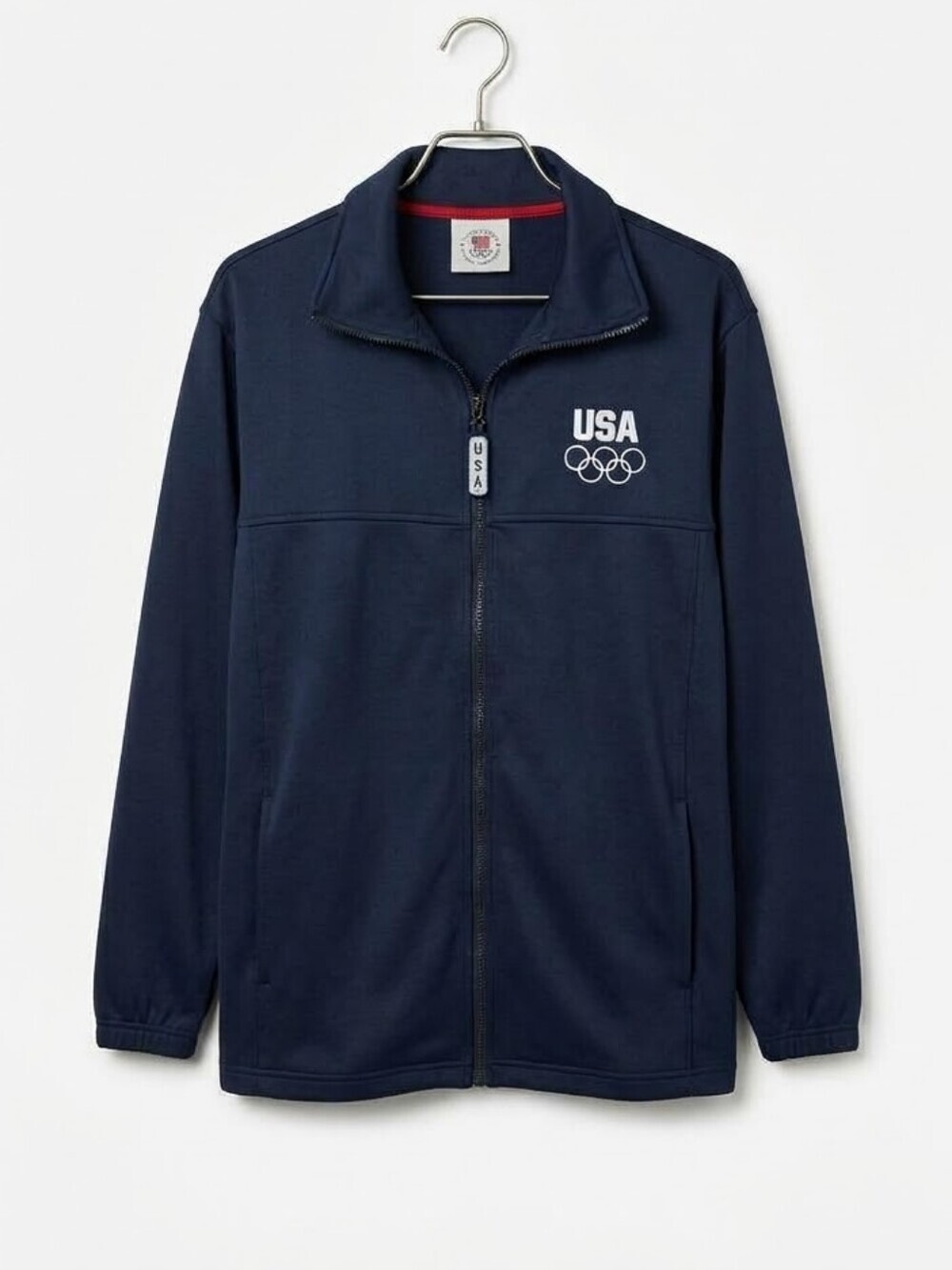 Vintage USA Olympic Committee Dark Navy Blue Full-Zip Track Jacket M.